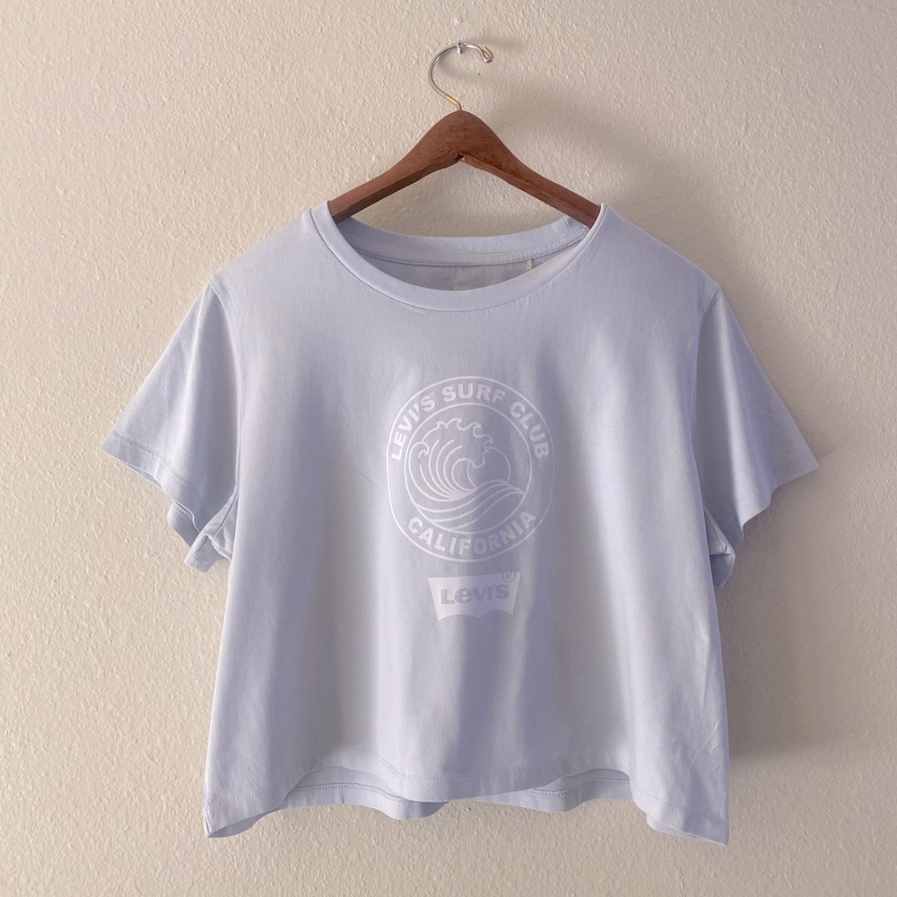 Levi’s Blue California Surf Club Cropped Shirt